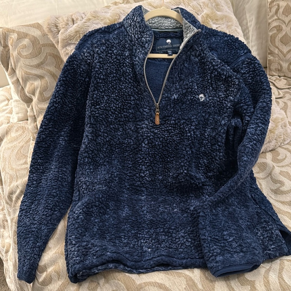 Southern Shirt Co Navy Sherpa Pullover